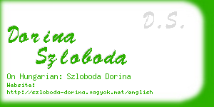 dorina szloboda business card